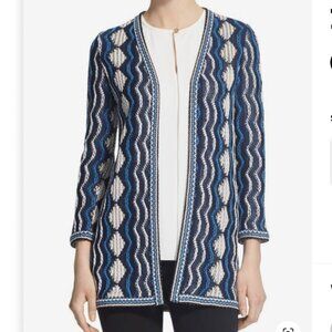 St. John Medina Cardigan Sweater Long Open Front S